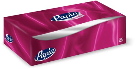 Салфетки для лица PAPIA, 2-слойные, 100 шт в упаковке